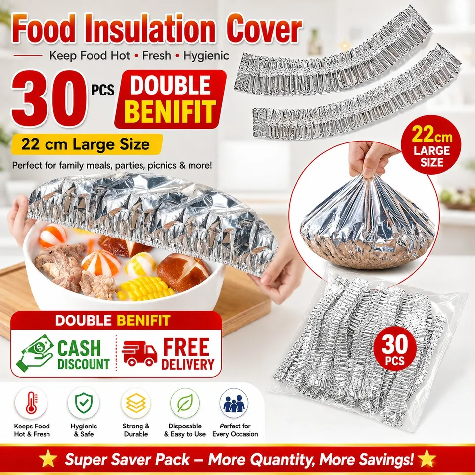 30Pcs Reusable Aluminum Foil Bowl Covers
